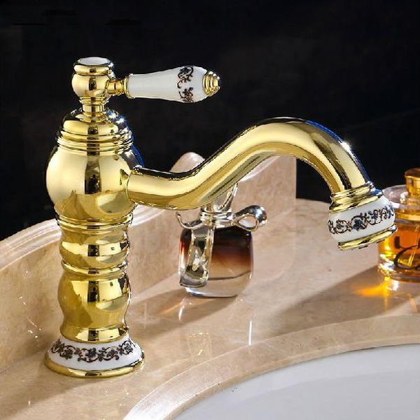 bathroom faucets deck mounted mixers gold finish brass basin sink faucet single handle single hole bath mixer cranes m-19
bathroom faucets deck mounted mixers gold finish brass basin sink faucet single handle single hole bath mixer cranes m-19