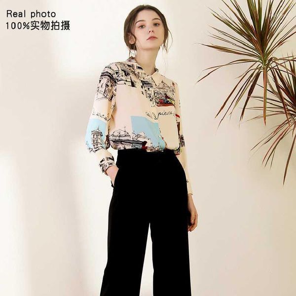 2020 new summer women lapel hit color long sleeves chiffon shirts female fashion casual blouse printing stitching qx601, White
2020 new summer women lapel hit color long sleeves chiffon shirts female fashion casual blouse printing stitching qx601, White