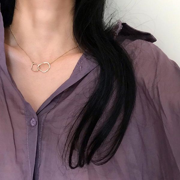 gold color double circle linked chain necklaces round irregular pendant chokers necklaces for women minimalist french1, Golden;silver
gold color double circle linked chain necklaces round irregular pendant chokers necklaces for women minimalist french1, Golden;silver