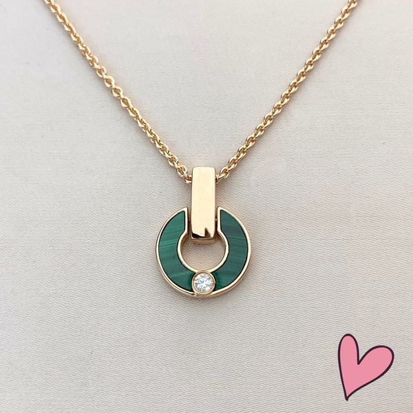exquisite stainless steel diamond necklace gold necklace classic fashion natural malachite letter pendant with diamonds ladies jewelry gifts, Silver
exquisite stainless steel diamond necklace gold necklace classic fashion natural malachite letter pendant with diamonds ladies jewelry gifts, Silver