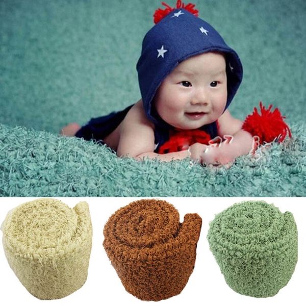 Newborn Baby Pgraphy Props Soft Plush Blanket Mat Bebe Infant P Accessories Backdrop Basket Filler Background 1*1.6m Y201009