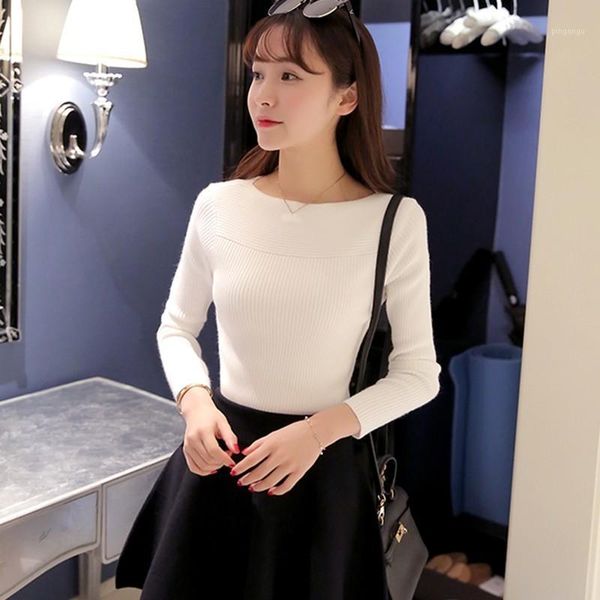 casual long sleeve female fashion sweaters autumn round neck women sweaters1, White;black
casual long sleeve female fashion sweaters autumn round neck women sweaters1, White;black