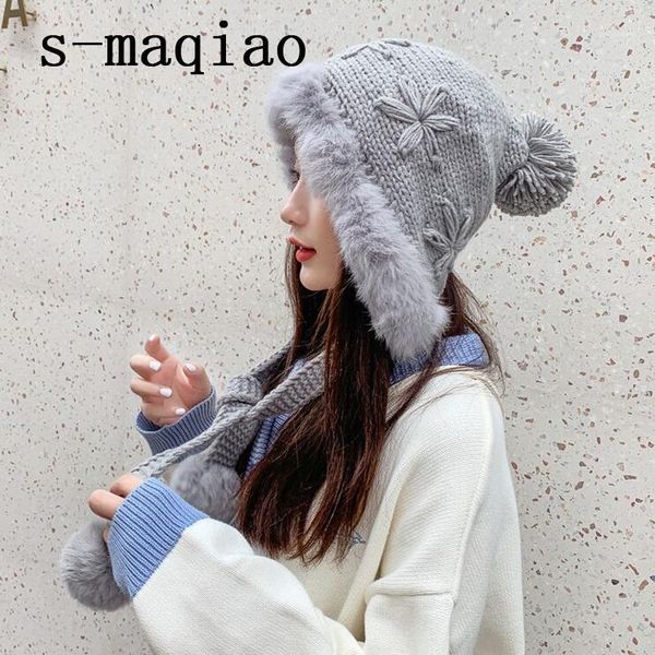 woman winter fashion mink knit bomber hat thick female fluffy pompom outdoor warm windproof earflap trapper snow ski caps1, Blue;gray
woman winter fashion mink knit bomber hat thick female fluffy pompom outdoor warm windproof earflap trapper snow ski caps1, Blue;gray