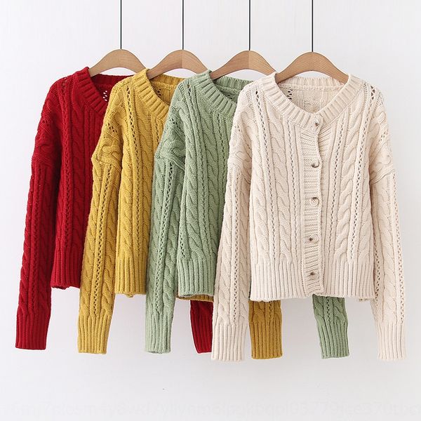 autumn and winter 2020 hollow twist cardigan knitted solid color slim short girl coat sweatersweater sweater student coat stiia, White;black
autumn and winter 2020 hollow twist cardigan knitted solid color slim short girl coat sweatersweater sweater student coat stiia, White;black
