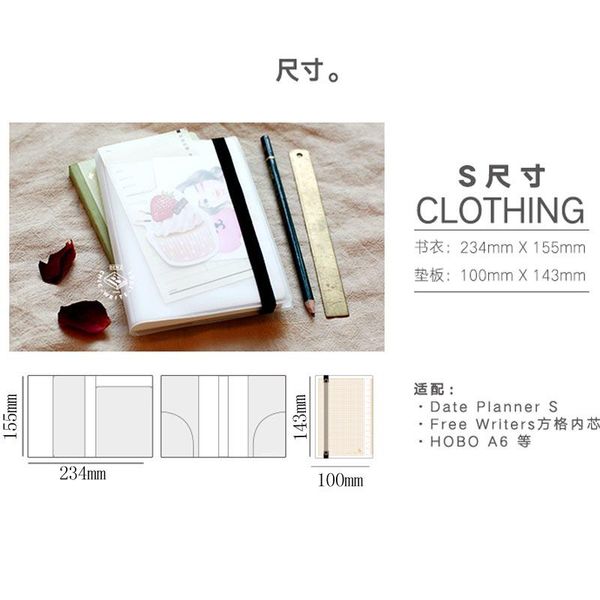 2021 Yiwi Pvc Transparent Planner Book Cover For Date Planner Writers Week Hobo Cover With Ruler Bind