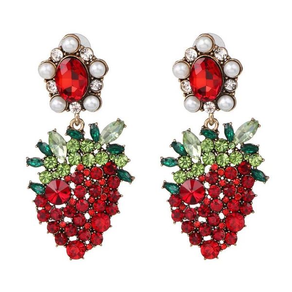 2colors multicolor acrylic crystal strawberry dangle earrings for women fashion jewelry bohemian statement earrings accessories, Silver
2colors multicolor acrylic crystal strawberry dangle earrings for women fashion jewelry bohemian statement earrings accessories, Silver