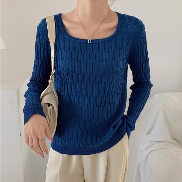 japan style korean fashion sweater popular simple autumn women fashion thin elastic square collar long sleeve, White;black
japan style korean fashion sweater popular simple autumn women fashion thin elastic square collar long sleeve, White;black