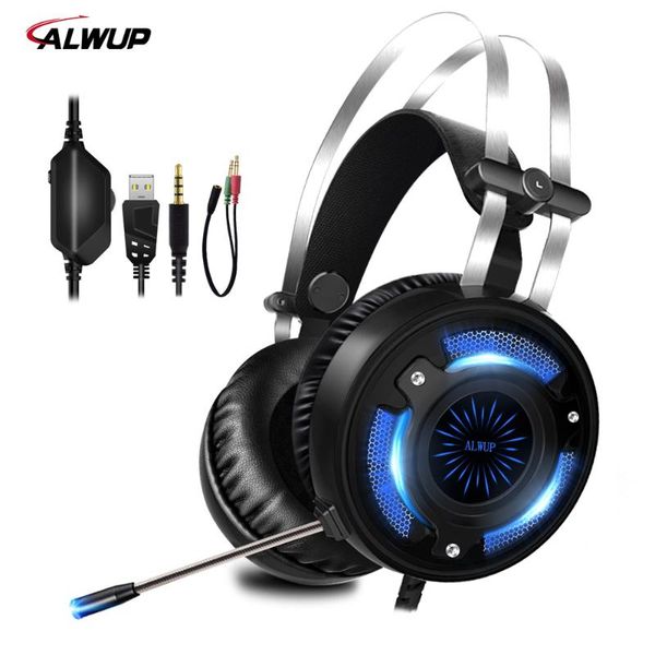 alwup a6 gaming headphones wired led hd bass for computer pc games with splitter gaming headset for ps4 xbox one with microphone
alwup a6 gaming headphones wired led hd bass for computer pc games with splitter gaming headset for ps4 xbox one with microphone