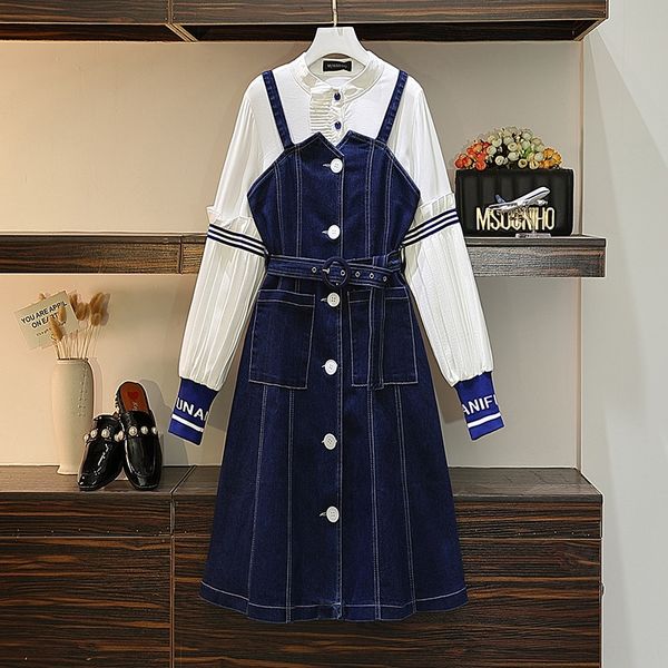 fall 2020 skirtlong skirt denim skirtnew style contrast bottom denim skirt korean fashion temperament fat mm large medium length dress 3fxfa, Black;gray
fall 2020 skirtlong skirt denim skirtnew style contrast bottom denim skirt korean fashion temperament fat mm large medium length dress 3fxfa, Black;gray
