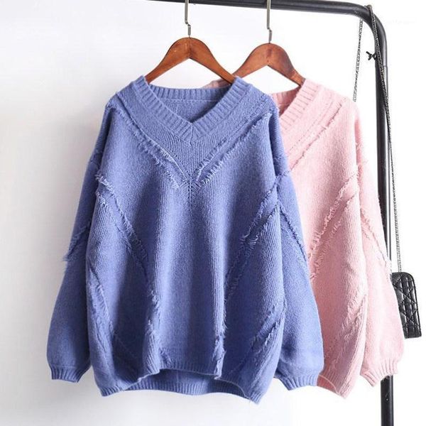 women pullovers sweater 2020 new solid v-neck lantern sleeve tassel knitted sweater for autumn winter casual loose female coat1, White;black
women pullovers sweater 2020 new solid v-neck lantern sleeve tassel knitted sweater for autumn winter casual loose female coat1, White;black