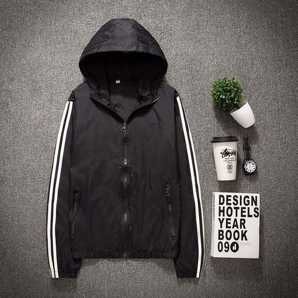 mens designer autumn thin jacket youth couple hooded outer clothes casual wear student coat with hat, Black
mens designer autumn thin jacket youth couple hooded outer clothes casual wear student coat with hat, Black