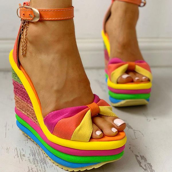 karinluna 2020 dropship women shoes woman colorful platform wedges high heels summer ankle-strap sandals female t200529, Black
karinluna 2020 dropship women shoes woman colorful platform wedges high heels summer ankle-strap sandals female t200529, Black