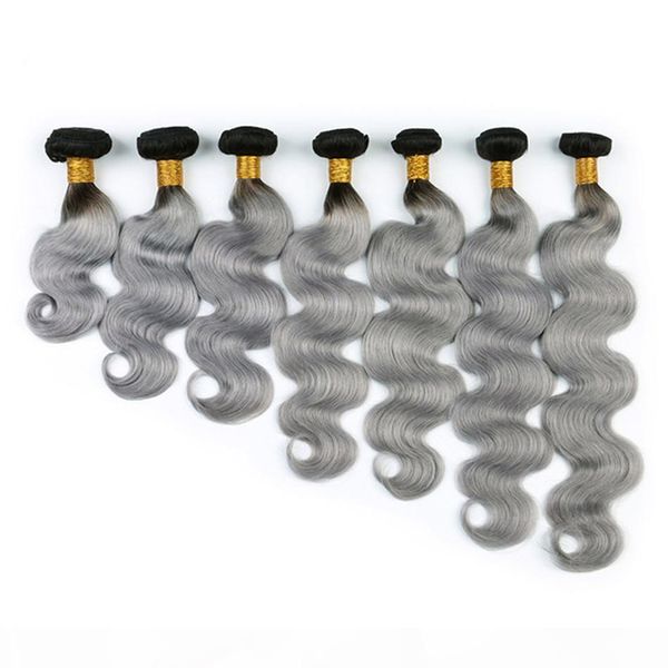 elibess hair- 1b grey ombre remy human hair extensions body wave hair 3 bundle 80g piece gray hair wave, Black
elibess hair- 1b grey ombre remy human hair extensions body wave hair 3 bundle 80g piece gray hair wave, Black