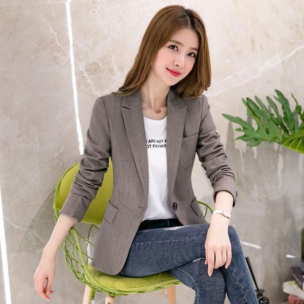 spring 2021 new autumn blazers korean outerwear slim women's jacket long sleeve one button small suit jackets solid female, White;black
spring 2021 new autumn blazers korean outerwear slim women's jacket long sleeve one button small suit jackets solid female, White;black