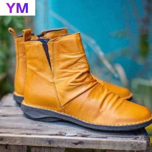 new winter women's boots solid flat ankle boots pu leather side zipper lightweight ladies soft comfortable women's shoes, Black
new winter women's boots solid flat ankle boots pu leather side zipper lightweight ladies soft comfortable women's shoes, Black