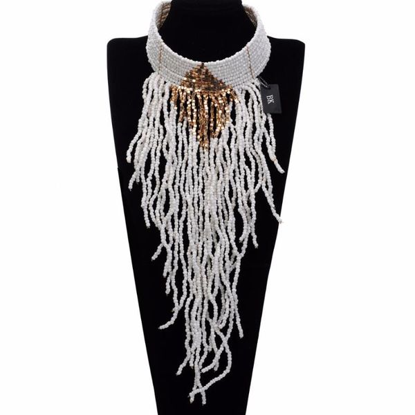 bk multicolor fashion necklace resin seed beads long tassels choker jewelry chain pendant bib long necklace, Golden;silver
bk multicolor fashion necklace resin seed beads long tassels choker jewelry chain pendant bib long necklace, Golden;silver