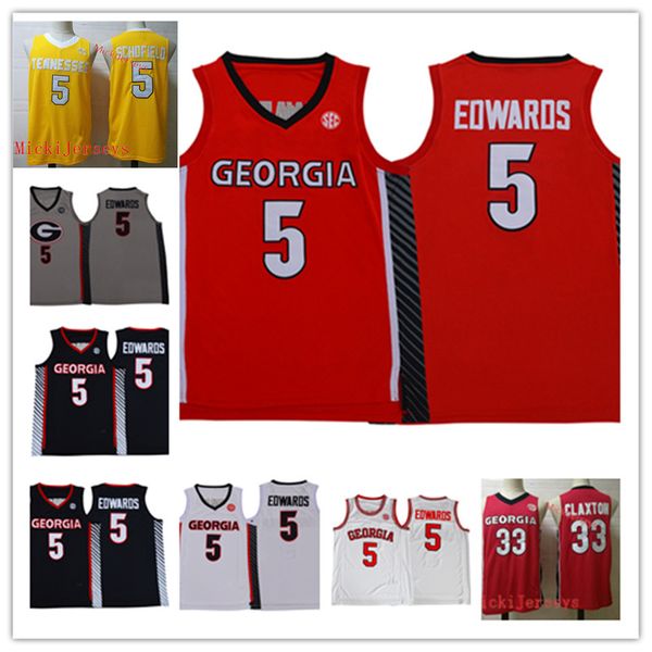 men ncaa #5 anthony edwards #33 nicolas claxton georgia bulldogs basketball jersey stitched #5 admiral schofield tennessee volunteers jersey, Black
men ncaa #5 anthony edwards #33 nicolas claxton georgia bulldogs basketball jersey stitched #5 admiral schofield tennessee volunteers jersey, Black