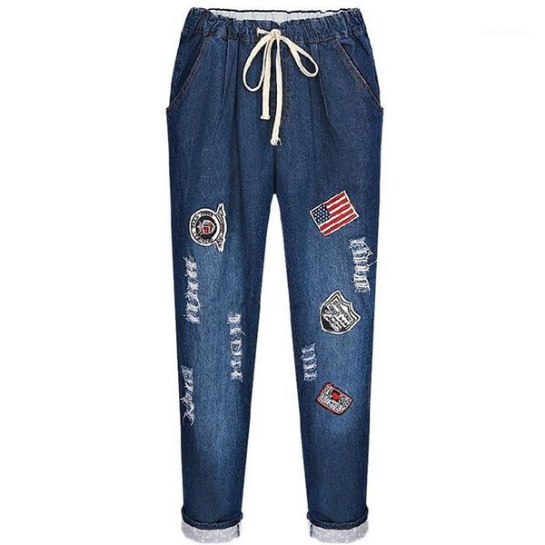 women's jeans wholesale- plus size xl-5xl for women high waist boyfriend ripped loose appliques punk rock style denim pants1, Blue
women's jeans wholesale- plus size xl-5xl for women high waist boyfriend ripped loose appliques punk rock style denim pants1, Blue