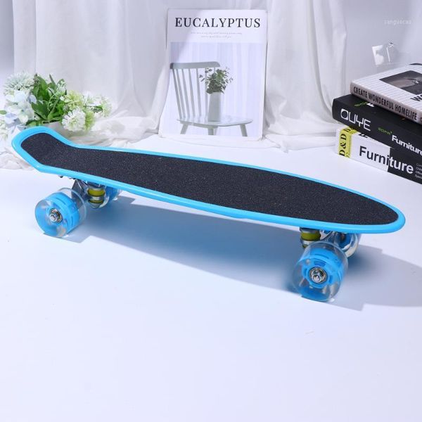 skateboarding 1pc 56cm mini skateboard dull polish four-wheel flashing toy for outdoor (sky-blue)1
skateboarding 1pc 56cm mini skateboard dull polish four-wheel flashing toy for outdoor (sky-blue)1
