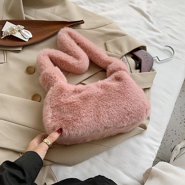 faux fur women underarm bag soft plush fashion ladies shoulder messenger bags winter female clutch purse tote handbags bolsas
faux fur women underarm bag soft plush fashion ladies shoulder messenger bags winter female clutch purse tote handbags bolsas