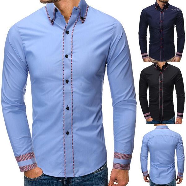 2020 new men's fashion simple business long-sleeved casual slim shirt1, White;black
2020 new men's fashion simple business long-sleeved casual slim shirt1, White;black