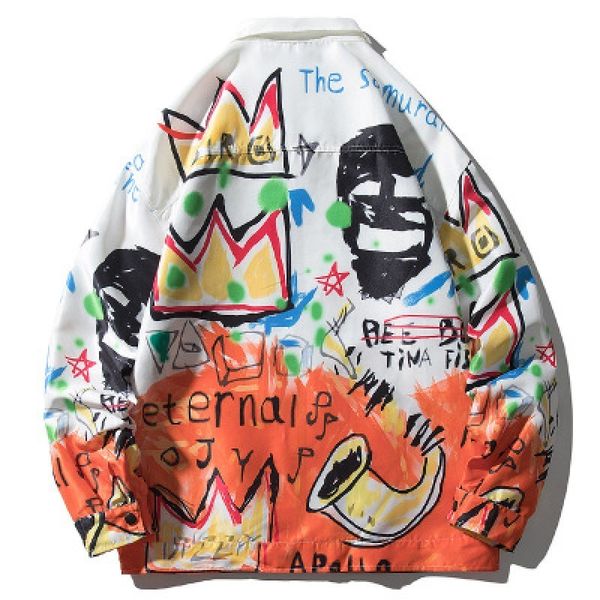 autumn and winter new street casual zipper lapel jacket male graffiti loose hip hop jacket for men 201105, Black;brown
autumn and winter new street casual zipper lapel jacket male graffiti loose hip hop jacket for men 201105, Black;brown