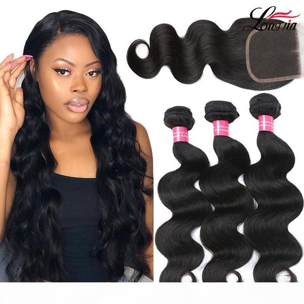 wholesale brazilian body wave 3 4 bundles with lace closure natural color unprocessed brazilian human hair closure 4x4 human hair extensions, Black
wholesale brazilian body wave 3 4 bundles with lace closure natural color unprocessed brazilian human hair closure 4x4 human hair extensions, Black