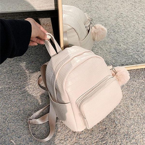 backpack style alligator pattern pu leather backpacks for women small with hair ball lady back pack school bag
backpack style alligator pattern pu leather backpacks for women small with hair ball lady back pack school bag
