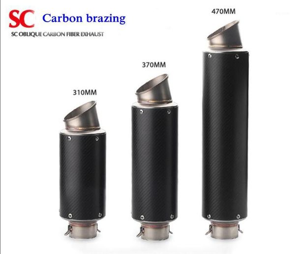 three types 60mm motorcycle exhaust pipe carbon fiber fried street ninja 350/250 yzf r6 k6k8k9 small medium large r s10001
three types 60mm motorcycle exhaust pipe carbon fiber fried street ninja 350/250 yzf r6 k6k8k9 small medium large r s10001