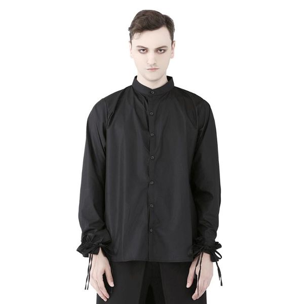 punk men black casual blouse ruffles long sleeve shirt retro tassels turn-down collar loose chiffon blouse, White;black
punk men black casual blouse ruffles long sleeve shirt retro tassels turn-down collar loose chiffon blouse, White;black