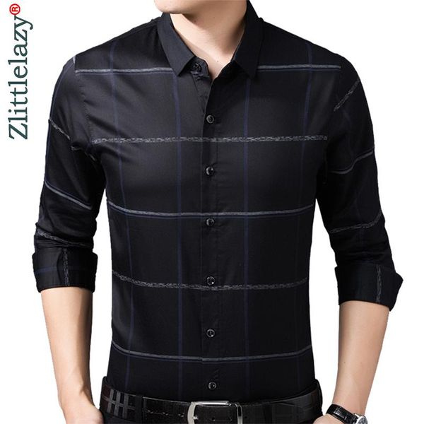 men's casual shirts 2021 brand long sleeve men social shirt spring streetwear plaid dress mens slim regular fit clothes fashions 0058, White;black
men's casual shirts 2021 brand long sleeve men social shirt spring streetwear plaid dress mens slim regular fit clothes fashions 0058, White;black