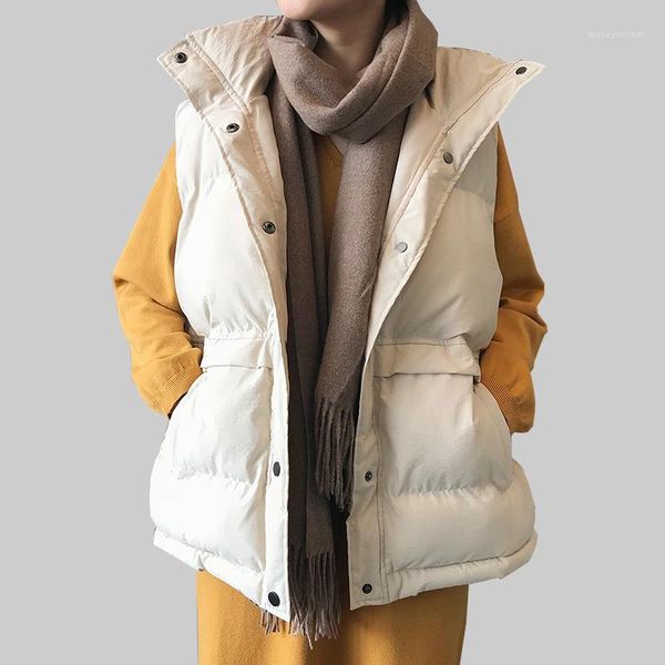 women's vests winter cotton vest women sleeveless jacket warm thicken single breasted coat female black beige casual waistcoat womens1, Black;white
women's vests winter cotton vest women sleeveless jacket warm thicken single breasted coat female black beige casual waistcoat womens1, Black;white