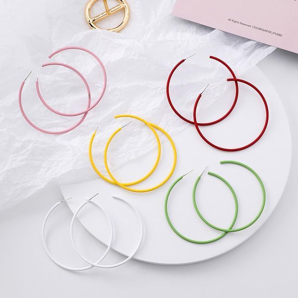 hoop & huggie simple candy color big round earrings for women fashion korean jewelry geometric circle party bijoux pendientes gift er163, Golden;silver
hoop & huggie simple candy color big round earrings for women fashion korean jewelry geometric circle party bijoux pendientes gift er163, Golden;silver