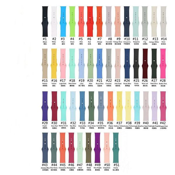 for adapters accessories 44mm 40mm 42mm 38mm 61 colors apple watch band wrist strap silicone sport bands for iwatch series 6 5 4 3 2 1
for adapters accessories 44mm 40mm 42mm 38mm 61 colors apple watch band wrist strap silicone sport bands for iwatch series 6 5 4 3 2 1