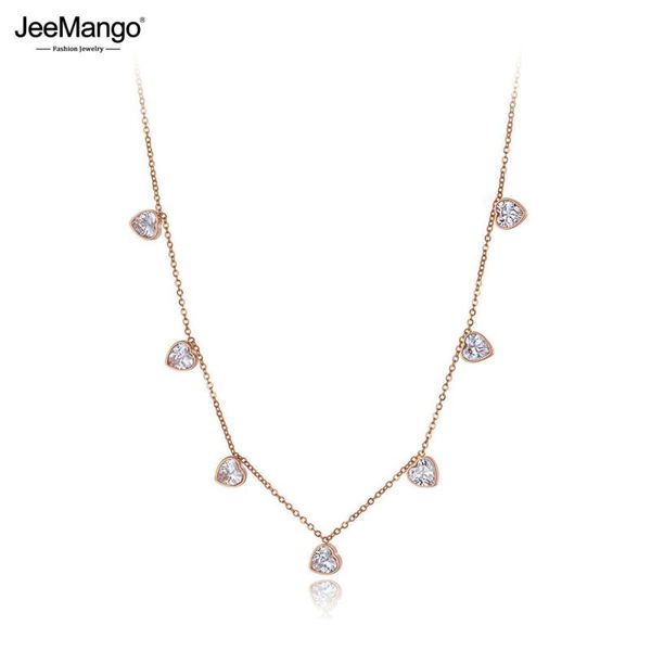 chokers jeemango romantic stainless steel cz crystal love heart choker necklaces for women girls chic charm pendant necklace jn19206, Golden;silver
chokers jeemango romantic stainless steel cz crystal love heart choker necklaces for women girls chic charm pendant necklace jn19206, Golden;silver