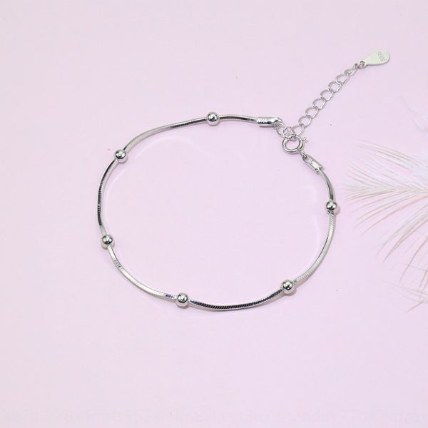 s925 sterling silver female design thin round bead snake bone chain japanese and korean style girl simple bracelet transfer bead bracelet 1m, Golden;silver
s925 sterling silver female design thin round bead snake bone chain japanese and korean style girl simple bracelet transfer bead bracelet 1m, Golden;silver