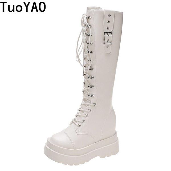 boots winter knee high women chunky platform pu leather booties ladies thick bottom autumn height increasing long botas 10cm, Black
boots winter knee high women chunky platform pu leather booties ladies thick bottom autumn height increasing long botas 10cm, Black