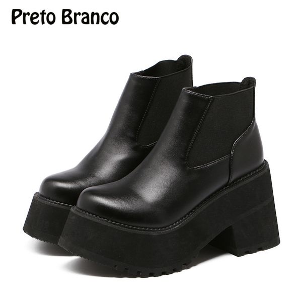 preto branco women's high heels boots thick elastic chunky-heel round toe platform women's high heels shoes -2868-6, Black
preto branco women's high heels boots thick elastic chunky-heel round toe platform women's high heels shoes -2868-6, Black