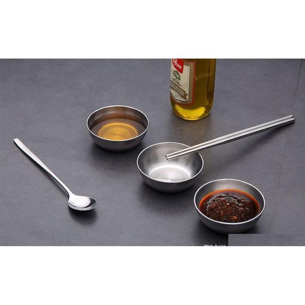 100pcs stainless steel sauce dish kitchen soy sauce small dish dip plate seasoning bowl connt container jllwuz mywjqq
100pcs stainless steel sauce dish kitchen soy sauce small dish dip plate seasoning bowl connt container jllwuz mywjqq