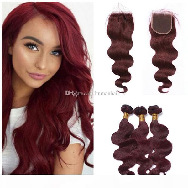 malaysian human hair closure with body wave 99j burgundy hair lace closure with baby hair middle 3 part lace closure with bundles, Black;brown
malaysian human hair closure with body wave 99j burgundy hair lace closure with baby hair middle 3 part lace closure with bundles, Black;brown