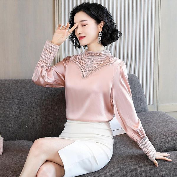 silk lace shirt women blouse 2020 simulation silk casual fashion long-sleeved satin solid pullover streetwear female, White
silk lace shirt women blouse 2020 simulation silk casual fashion long-sleeved satin solid pullover streetwear female, White