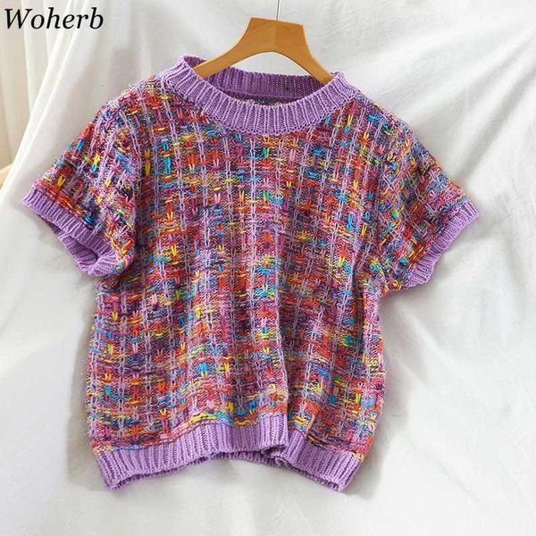 woherb girl women crochet short sleeve pullover summer female knitted striped o-neck sweater jumper 2020 korean cute, White;black
woherb girl women crochet short sleeve pullover summer female knitted striped o-neck sweater jumper 2020 korean cute, White;black