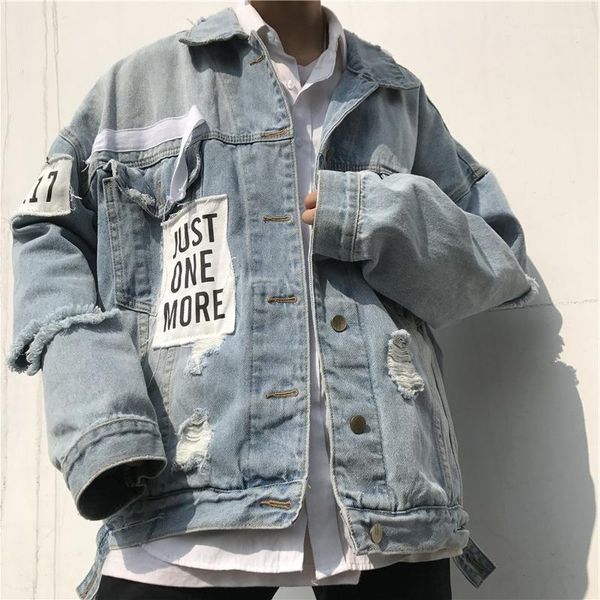 men's jackets wholesale 2021literary men's denim jacket loose teenagers clothes handsome streetwear students ripped hole patch was, Black;brown
men's jackets wholesale 2021literary men's denim jacket loose teenagers clothes handsome streetwear students ripped hole patch was, Black;brown