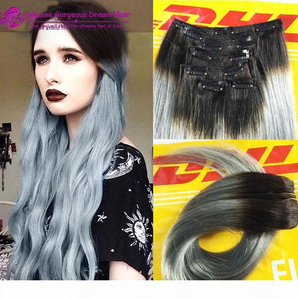 black to granny silver two color ombre clip in human hair extensions 12''-30'' ombre clip in human hair extensions strai, Black;brown
black to granny silver two color ombre clip in human hair extensions 12''-30'' ombre clip in human hair extensions strai, Black;brown