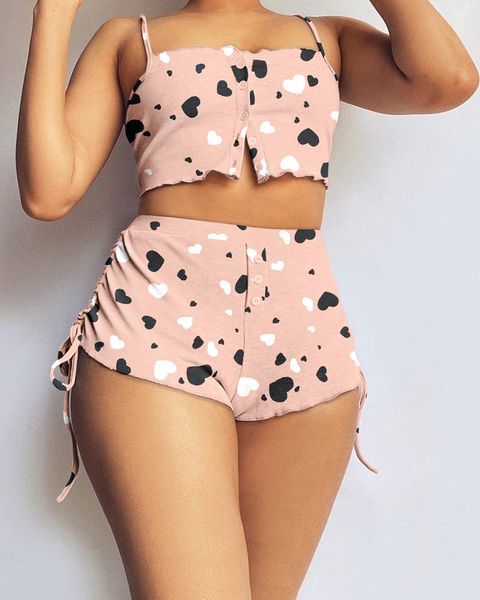 new women's printed personality fashion casual sports yoga shorts, White;black