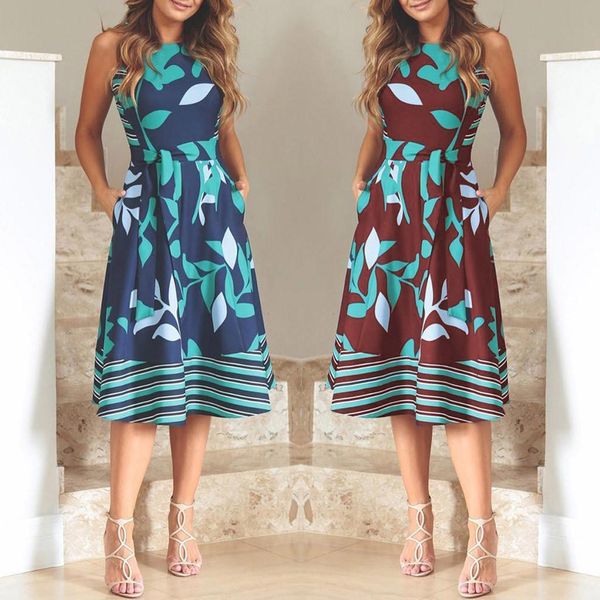 women printing party dress sleeveless round collar vestidos de festa women elegant dress 2021 summer dress#40, Black;gray
women printing party dress sleeveless round collar vestidos de festa women elegant dress 2021 summer dress#40, Black;gray
