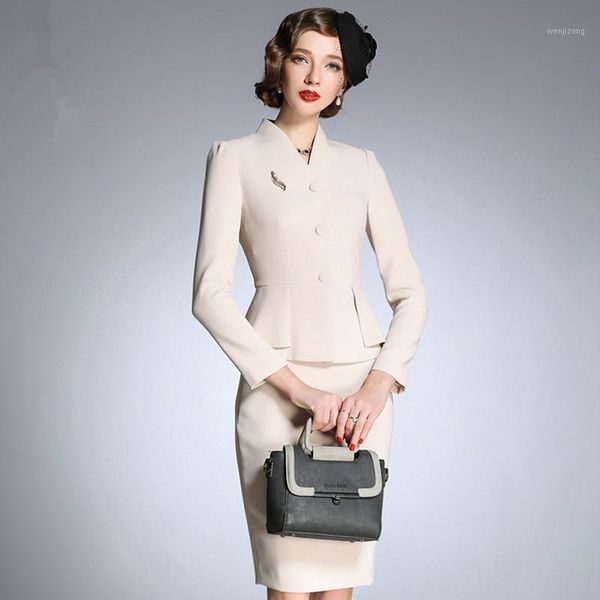luxury dress suit jacket office ladies work formal business wear long sleeve midi pencil elegant professional two piece set1, White;black
luxury dress suit jacket office ladies work formal business wear long sleeve midi pencil elegant professional two piece set1, White;black