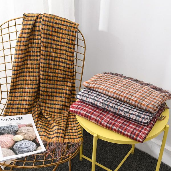 scarves royalmaybe 2021 bib women's retro plaid autumn and winter warmth imitation cashmere long shawl fashion scarf, Blue;gray
scarves royalmaybe 2021 bib women's retro plaid autumn and winter warmth imitation cashmere long shawl fashion scarf, Blue;gray