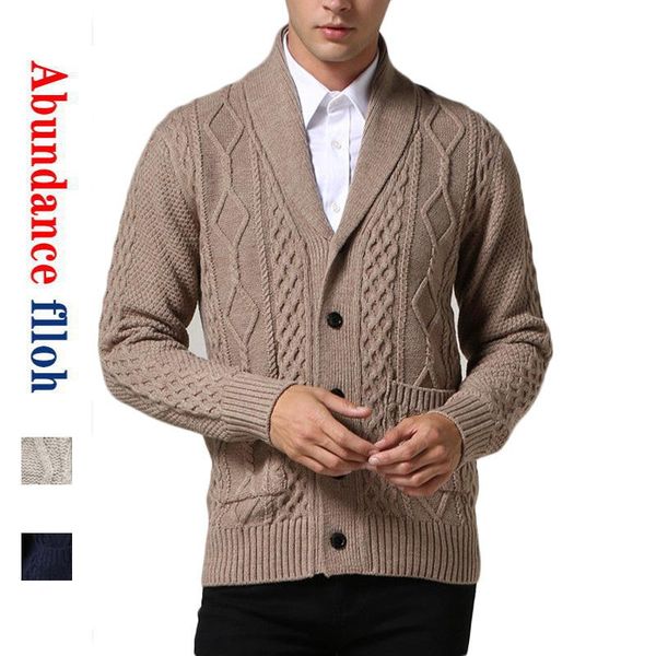 men's sweaters winter solid color cardigan retro coarse twist warm wool blend sweater male wild casual slim 15038, White;black
men's sweaters winter solid color cardigan retro coarse twist warm wool blend sweater male wild casual slim 15038, White;black