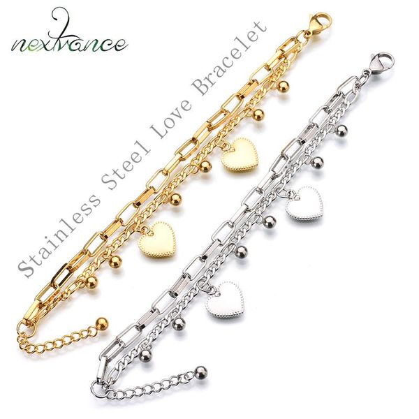 charm bracelets nextvance heart gold link chain bracelet trendy multilayer adjustable for valentines day gift acero inoxidable, Golden;silver
charm bracelets nextvance heart gold link chain bracelet trendy multilayer adjustable for valentines day gift acero inoxidable, Golden;silver